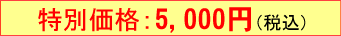 特別価格5,000円（税込）